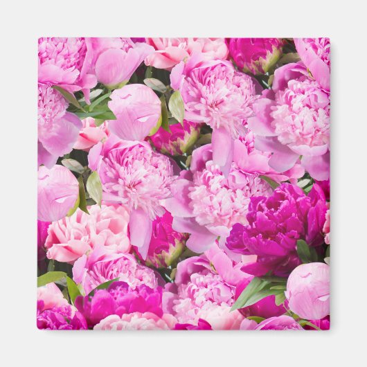 Pink Peonies Pattern Magneet (Voorkant)