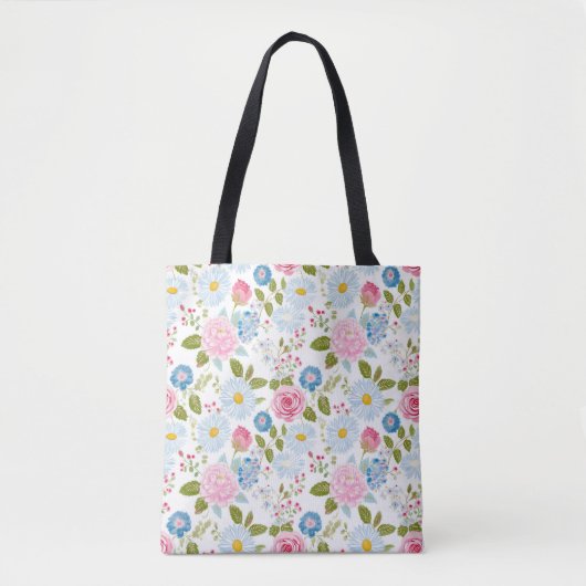 Pink Peonies Pattern  Tote Bag (Voorkant)