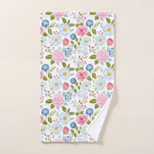 Pink Peonies Pattern Towel Bad Handdoek (Handdoek)