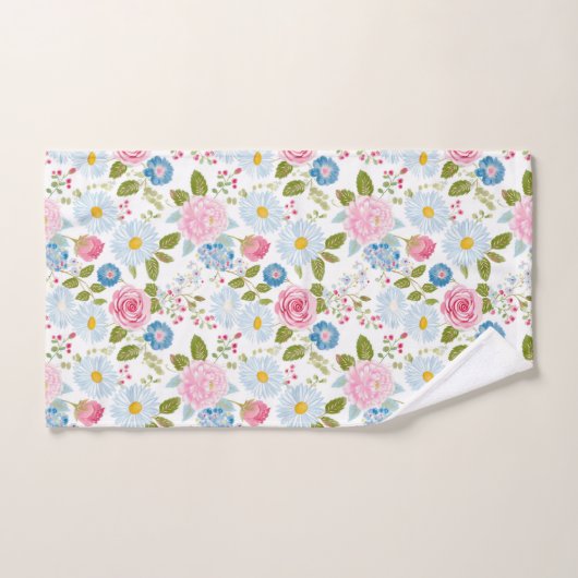 Pink Peonies Pattern Towel Bad Handdoek (Handdoek)