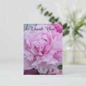 Pink Peonies Peony Dank je wel Briefkaart (Staand voorkant)