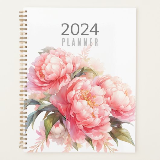 Pink Peonies Planner (Voorkant)