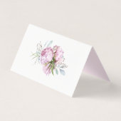 Pink Peonies Sage Greenery Wedding Kaart (Achterkant)