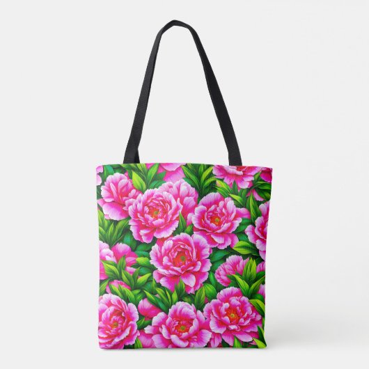 Pink Peonies Tote Bag (Achterkant)