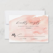 Pink Peonies Weddenschap RSVP Kaartje (Voorkant)