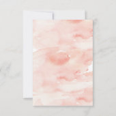 Pink Peonies Weddenschap RSVP Kaartje (Achterkant)