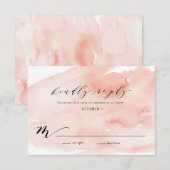 Pink Peonies Weddenschap RSVP Kaartje (Voorkant / Achterkant)