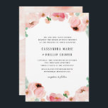Pink Peonies Wedding Invitation Suite Kaart<br><div class="desc">Voeg uw namen en trouwdetails toe in de smaakvolle mix van lettertypen van dit ontwerp.   Deze glamoureuze trouwsuite is zeker een show-stopper!</div>
