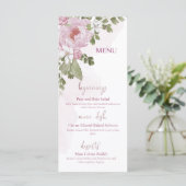 Pink Peonies Wedding Menu (Staand voorkant)