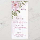 Pink Peonies Wedding Menu (Voorkant)