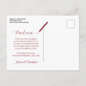 Pink Peonies Wedding Save the Date Calendar Photo Aankondigingskaart (Achterkant)