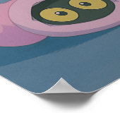 Pink Peonies with Hidden Cat Eyes Poster (Hoek)