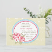 Pink Peony (1) Uitnodiging (Staand voorkant)