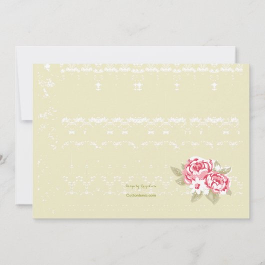 Pink Peony (1) Uitnodiging (Achterkant)