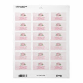Pink Peony Adresetiketten Etiket (Full Sheet)