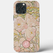 Pink Peony Alphonse Mucha Monogram Case-Mate iPhone Case (Achterkant)