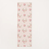 Pink Peony and Rose Pattern Yogamat (Voorkant)