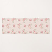 Pink Peony and Rose Pattern Yogamat (Voorkant (horizontaal))