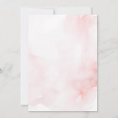 Pink Peony Baby in Bloom Butterfly Uitnodiging (Achterkant)