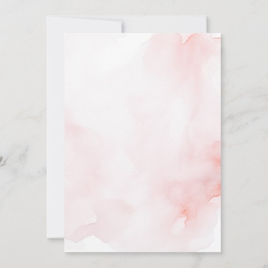 Pink Peony Baby in Bloom Butterfly Uitnodiging (Achterkant)