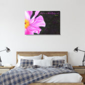 PINK PEONY Bat Mitzvah Sign-In Board Canvas Afdruk (Insitu (Slaapkamer))