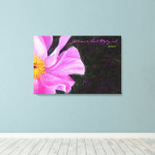 PINK PEONY Bat Mitzvah Sign-In Board Canvas Afdruk (Insitu (Houten vloer))