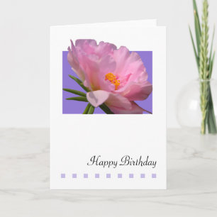 Pink Peony Birthday Wenskaart Kaart