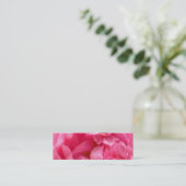 Pink Peony Bladwijzer Visitekaartje (Staand voorkant)