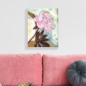 Pink Peony Blossom Canvas Afdruk (Insitu (Woonkamer))