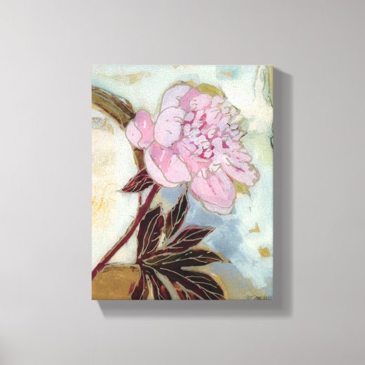 Pink Peony Blossom Canvas Afdruk (Voorkant)