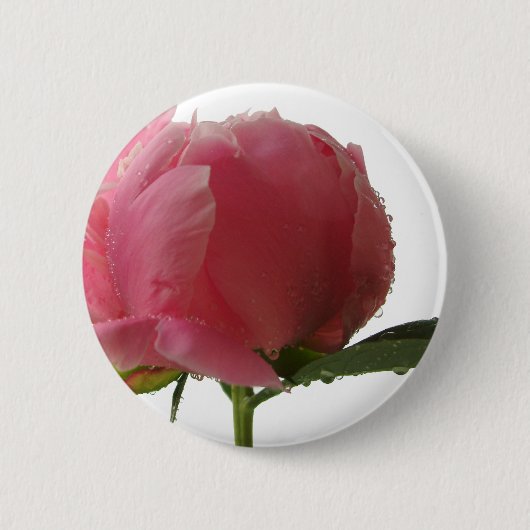 Pink Peony Blossom Ronde Button 5,7 Cm (Voorkant)