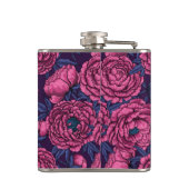 Pink peony bouquet heupfles (Achterkant)