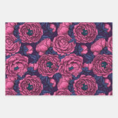 Pink peony bouquet inpakpapier vel (Voorkant)