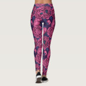Pink peony bouquet leggings (Achterkant)