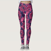 Pink peony bouquet leggings (Voorkant)