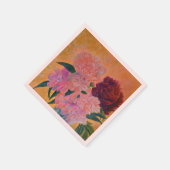 Pink Peony bouquet Napkins Servet (Hoek)