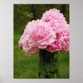 Pink Peony Bouquet Poster (Voorkant)