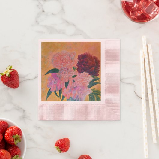 Pink Peony bouquet Servet (Insitu)