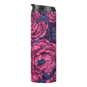 Pink peony bouquet thermosbeker (Geroteerd rechts)