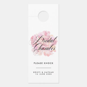 Pink Peony Bridal Chamber Weddenschap deur Deurhanger