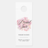 Pink Peony Bridal Suite Weddenschap Deurhanger (Voorkant)