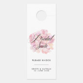 Pink Peony Bridal Suite Weddenschap Deurhanger (Achterkant)