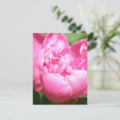 Pink Peony Briefkaart (Staand voorkant)