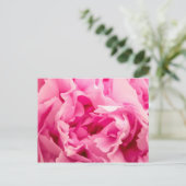 Pink Peony Briefkaart (Staand voorkant)