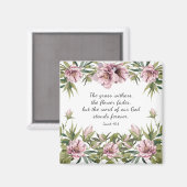 Pink Peony Christelijk Bijbelvers Inspirerend Magneet (Voorkant / Achterkant)