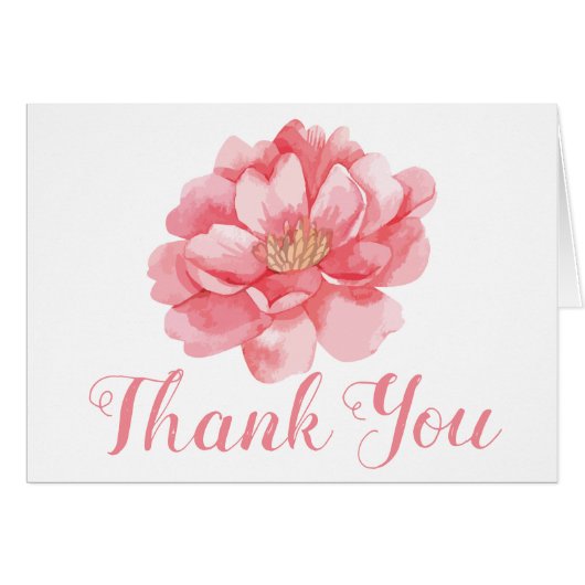 Pink Peony Dank je Floral Flowers Peonies (Voorkant Horizontaal)