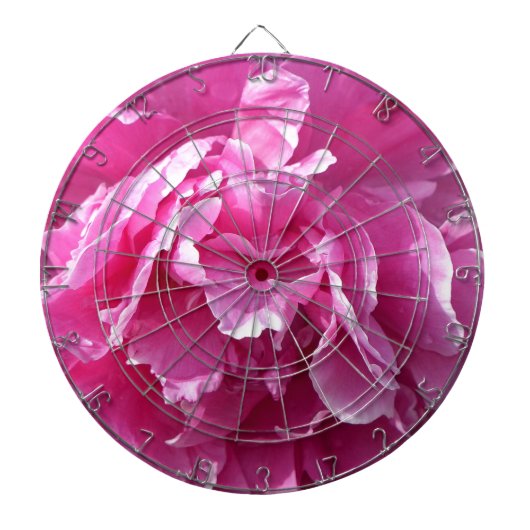 Pink Peony Dartbord (Voorkant)