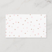 Pink Peony Diaper Raffle Tickets voor Baby shower Informatiekaartje (Achterkant)