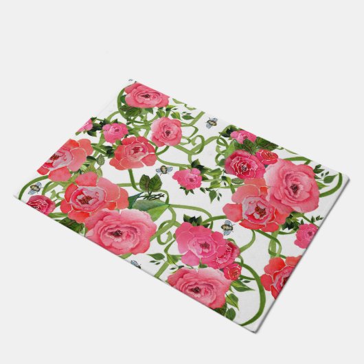 Pink Peony Doormat Deurmat (Schuin)