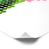 Pink Peony Dot Mosaic Flower Perfect Poster (Hoek)